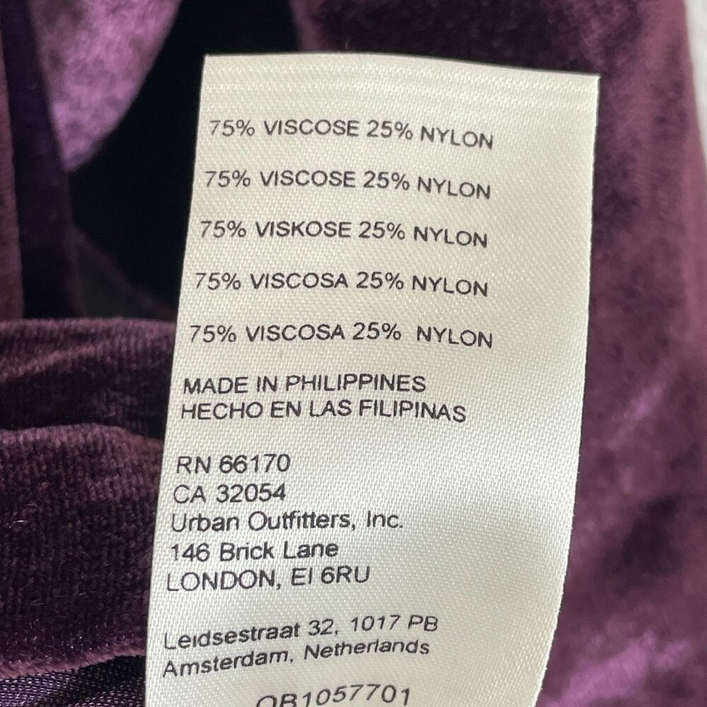 Pilcro By Anthropologie Womens XS Purple Velvet‎ Button Up Shirt Long Sleeve - Picture 5 of 8